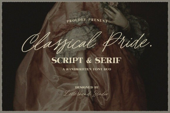 Classical Pride Duo Font: Elegant Script & Serif Typeface Duo