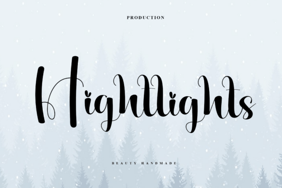 Hightlights: An Editorial Script Font for Modern Publishing
