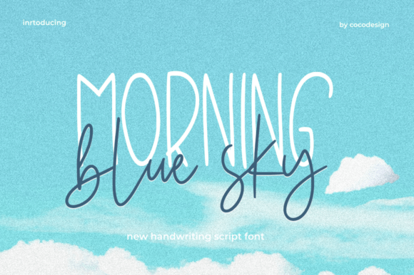 Morning Blue Sky: A Delicate Handwritten Typeface for Web