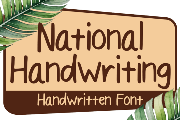 National Handwriting: A Playful Thin Marker Font for Branding
