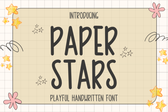Paper Stars: A Playful Handwritten Font for Standout Branding