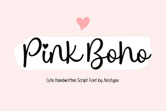 Pink Boho: A Handwritten Script Font for Fresh Web Design