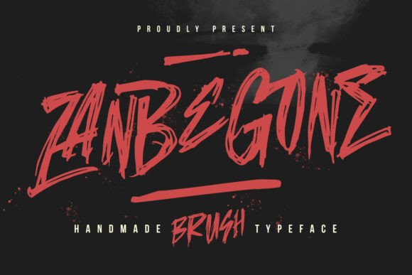 Zanbe Gone: A Raw Brush Font for Handmade Products